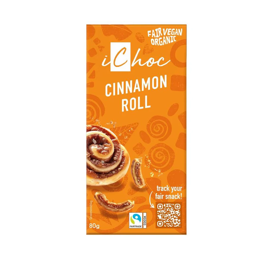 iChoc Luomu Cinnamon Roll suklaa 80g