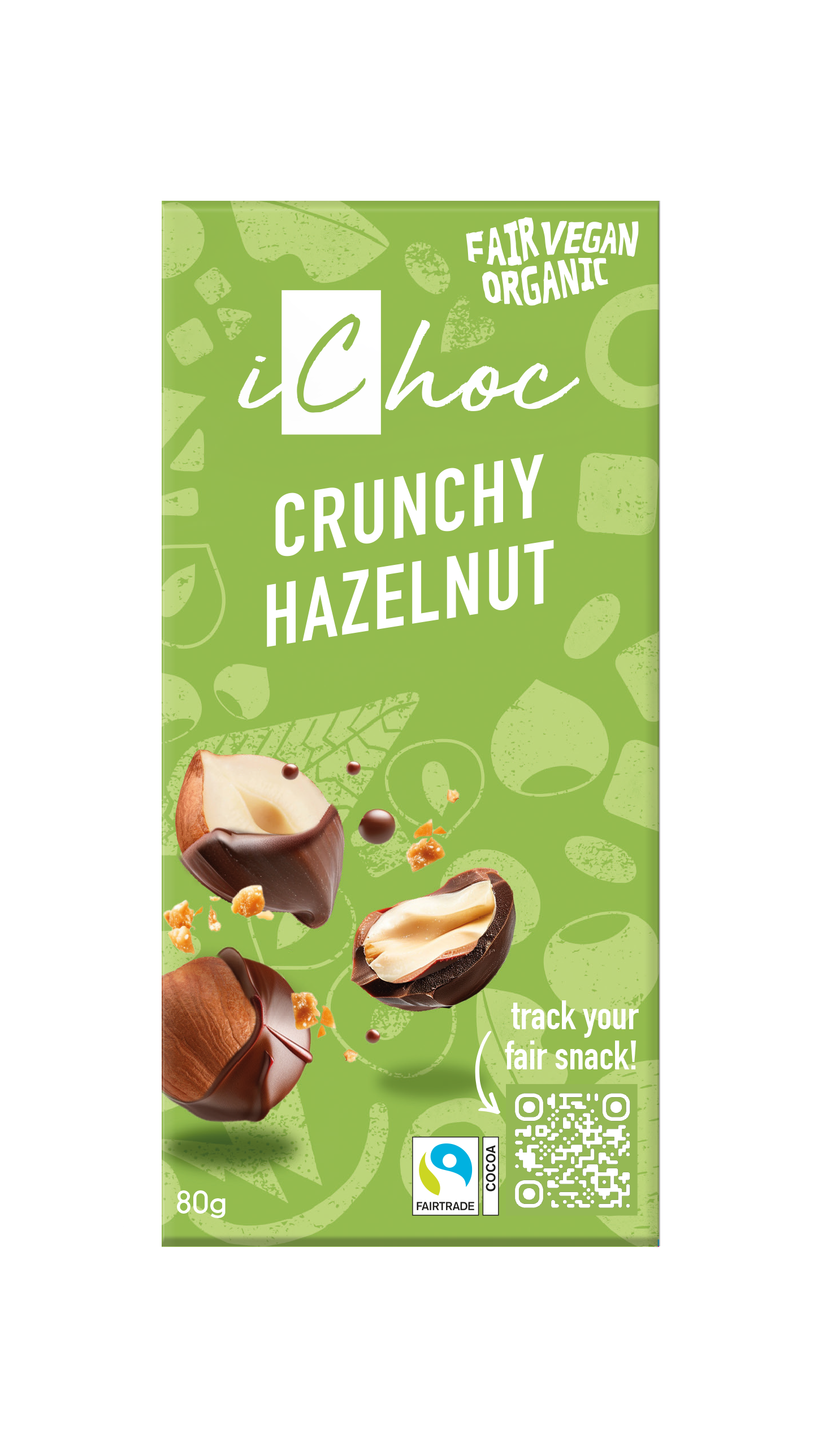 iChoc Luomu Crunchy Hazelnut suklaa 80g 