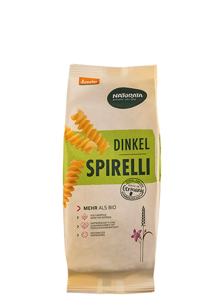 Naturata Demeter Vaalea speltti spirelli pasta 500g