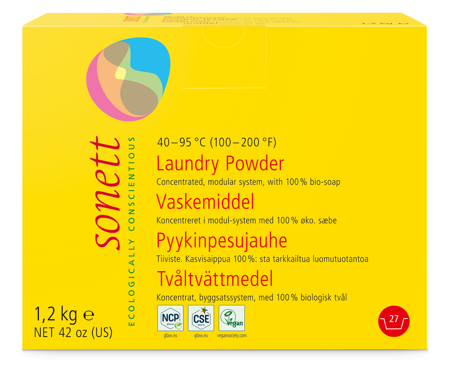 Sonett Pyykinpesujauhe, tiiviste 1,2kg