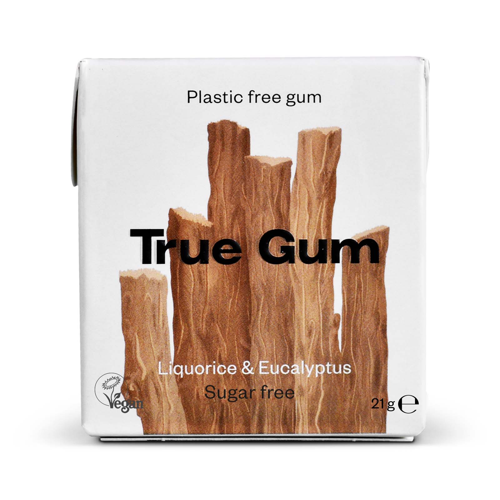 True Gum Lakritsi-Eukalyptus luonnollinen ksylitolipurukumi 21g
